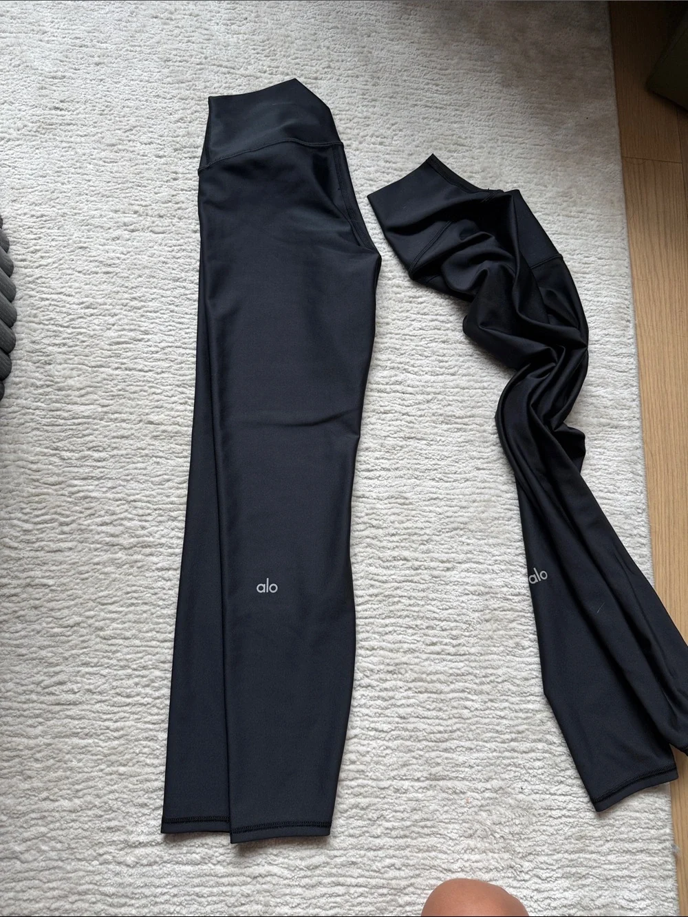ALO Yoga Black Performance 7/8 HIGH WAIST AIRLIFT LEGGINGS plus Biker Short